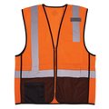 Glowear By Ergodyne Hi Vis Safety Vest, Orange, L/XL 8210ZBK